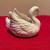 Vintage Iridescent Norcrest Swan Trinket Bowl With Roses Gold Colored Accents 4 thumbnail