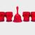 GLASSES - Bar Drinking Glasses - RED (Set of 6+1 Bell) 4 thumbnail