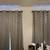 Gray Silver Gray Metallic Foil 80% Blackout Curtains 4 Panels 84” 1 thumbnail