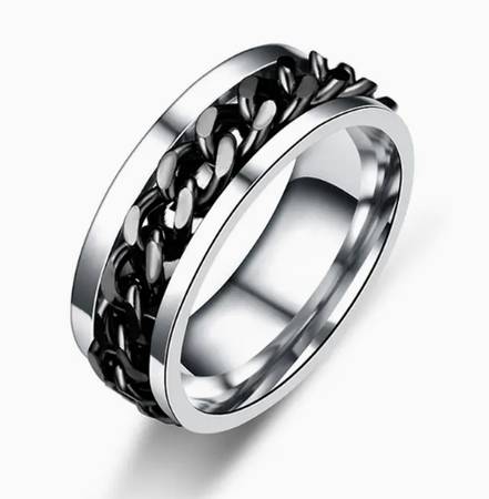 Firm Price! Brand New in a Package Men's Titanium Steel Ring, Size 10 1