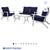 allen + roth Marsh Cove 4-Piece Patio Conversation Set with Blue Cushions 3 thumbnail