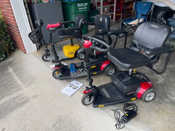Three Mobility Electric Scooters -Buzz Around XLS, Elite 8, Pride GoGo 1