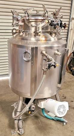 DCI 230 Liter Jacketed Stainless Steel 230L Tank Bioreactor Mixer Ferm 1