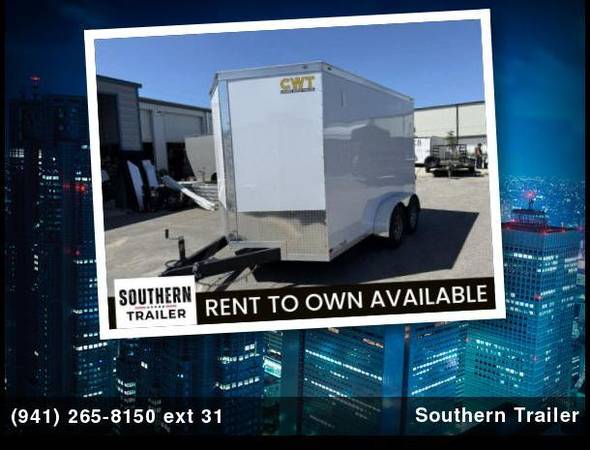 2027 Covered Wagon Cargo Trailer 7X12 Tandem Axle Enclosed Cargo 7K 1