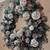 36" Snow Flocked Xmas Wreath White Ornaments Silver Glitter Pinecones 6 thumbnail