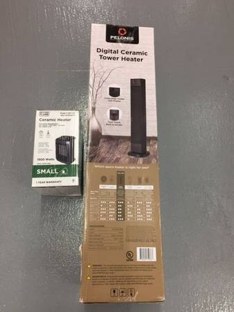 Pelonis 30" Calefactor digital cerámico de torre - 2 por el precio de 1. - $79 (Belmont, Waltham, MA)63470803640065120
