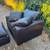 RH Leather Cloud Chair and Ottoman Set Dark Brown Restoration Hardware 6 thumbnail