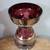 Vintage Czech Bohemian Ruby Red-Gold Glass Vase Floral * MAKE OFFER! 11 thumbnail