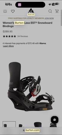 Burton WOMEN'S LEXA EST snowboard bindings Small 1