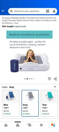 hiccapop Inflatable Toddler Travel Bed 1