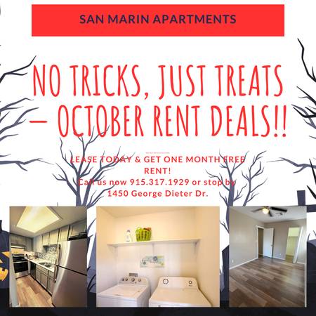 DONT PAY FULL RENT UNTIL NOVEMBER! CALL NOW FOR MORE INFO! 1