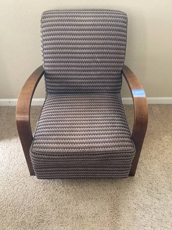 Macy's Fabric Chair and Ottoman 1