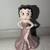 Betty Boop Figurine ceramic bell art pink dress cartoon sexy girl carl 1 thumbnail