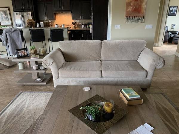 Sofa with matching oversized chair and ottoman 1