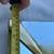 Substantial Hollywood Regency / art deco mirror w/ brass accents A58 13 thumbnail