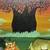 Vintage African Folk Art Painting on Canvas of Animals 9 thumbnail
