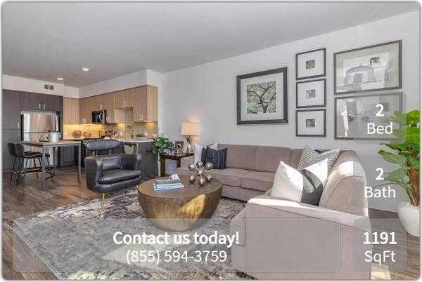 $3,746 / 2br - 1191ft2 - Gorgeous light filled 1191 Sq Ft, 2 Bed, 2 Bath with beautiful view! (san jose north)63994100614915121