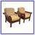 Hickory Chair Company Wood Roll Arm Chairs, A Pair 1 thumbnail