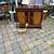 Vintage Mid Century Chinoiserie rolling bar cart w/ formica top A263 1 thumbnail