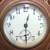 Antique Art Nouveau Brass Desk Clock w/Floral Design & Porcelain Face 2 thumbnail