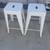 2 matel white 30" tall stools 1 thumbnail