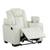 White leather reclining 3pc living room set w/ LED/Bluetooth- new 4 thumbnail