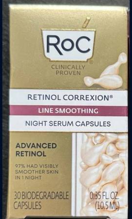 RoC Retinol Night Serum Capsules 30ct ✨ Line Smoothing Anti-Aging 💖 new 1
