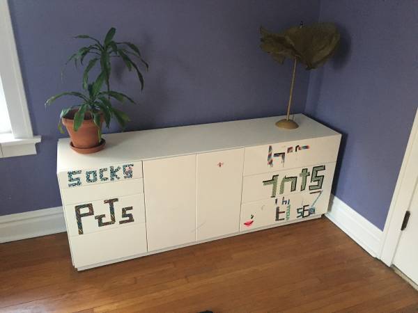 Seven drawer, two door dresser - free 1