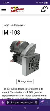 IMI hi torque starter 1