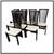 Dark Brown Dining Chairs With Cream Sueded Upholstery, Set Of Six 1 thumbnail