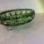 Stunning vibrant Green cut crystal Bohemian bowl. 3 thumbnail