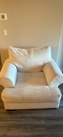 White fabric sofa 1
