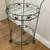 Antique Cart Rolling 2 Tier Glass Shelves 2 thumbnail
