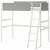 VITVAL Loft bed frame, white/light gray, Twin with mattress 1 thumbnail