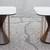 2 MCM Glass & Wood Brass Drum Hourglass Side Tables Rare 21 thumbnail