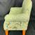 Green Floral Upholstered Doll Chair with Wood Legs 4 thumbnail