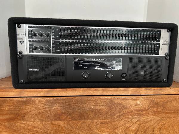BEHRINGER:NX3000 Power Amp/FBQ3102HD 31-Band EQ/4U-Rack Case/Cords 1