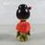 Japanese Kokeshi Wooden Doll With Silk & Cotton Floral Kimono 6 3/4" 5 thumbnail
