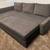 Sleeper sectional couch with storage 3 thumbnail