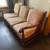 Antique Oak Upholstered Sofa / Couch 1 thumbnail