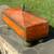 Vintage Decorative Wood and Leather Box with  Ball Legs W/Lid - 18”x8” Green 5 thumbnail