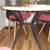 MODERN 36" DINING TABLE, 4 CHAIRS AND CUSHIONS, EXTRAS 8 thumbnail