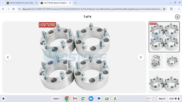 WHEEL ADAPTORS 4 1/2 TO 5 - WHEEL + 5-1/2 TO  4-1/2 -- RIM RIMS 1