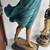 Life size lady bronze sculpture, holding a bird 6 thumbnail