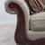 90" Sofa – Neutral Fabric, Distressed Wood Trim, Excellent Condition 8 thumbnail