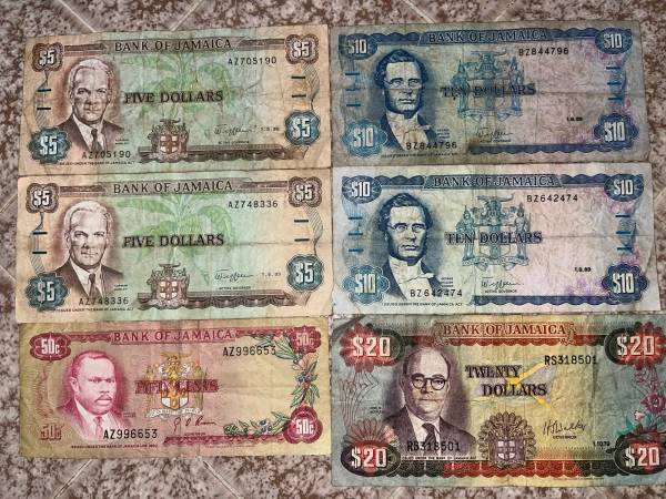 Jamaican Bank Notes 1