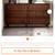 Walnut 6 Drawer 60" Solid Wood Dresser With Vertical Accents Brand New 3 thumbnail