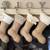 NEW BURLAP XMAS STOCKINGS SET 5 thumbnail
