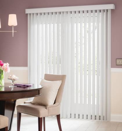 (NEW in BOX)White Vinyl Vertical Blind Kit 1