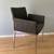 Chrome & Gray Upholstered Accent / Dining Armchair MCM Modern - B.O. 2 thumbnail